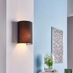 Annalisa - Halbrunde Textilwandlampe In Schwarz 10 Annalisa - Halbrunde Textilwandlampe In Schwarz -Modegeschäft Für Heimbeleuchtung 9620876 2