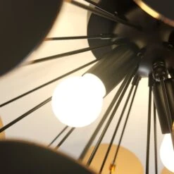 Schwarz-goldene Deckenlampe Kinan -Modegeschäft Für Heimbeleuchtung 9621167 4