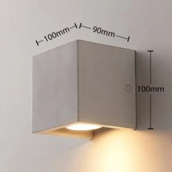 Eckige Beton-Wandlampe Gerda -Modegeschäft Für Heimbeleuchtung 9621925 3