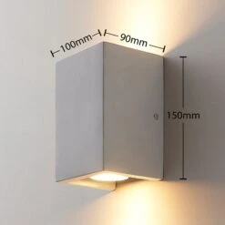 Gerda - 2-flammige GU10-Wandlampe Aus Beton 12 Gerda - 2-flammige GU10-Wandlampe Aus Beton -Modegeschäft Für Heimbeleuchtung 9621926 3