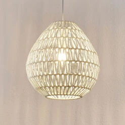 Pendelleuchte Danya Aus Weißem Papiergeflecht 33cm -Modegeschäft Für Heimbeleuchtung 9624289 7