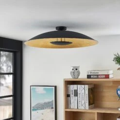 Lindby Narisara Deckenlampe, Schwarz-gold, 80 Cm -Modegeschäft Für Heimbeleuchtung 9627743 2