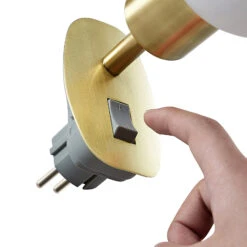 Lindby Lioma Steckdosenleuchte, Neigbar, Messing -Modegeschäft Für Heimbeleuchtung 9628267 5