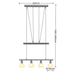 ELC Javari Balkenpendellampe, Höhenverstellbar -Modegeschäft Für Heimbeleuchtung 9628476 3