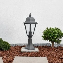 Grafitgraue Sockelleuchte Edana -Modegeschäft Für Heimbeleuchtung 9630062 2