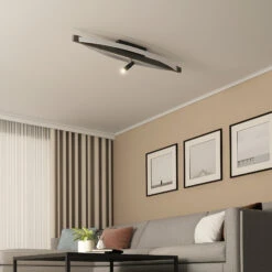 Lucande Matwei LED-Deckenlampe, Oval, Nickel -Modegeschäft Für Heimbeleuchtung 9639360 2