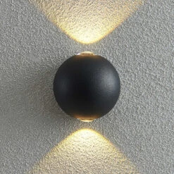 Lindby Esmani LED-Wandlampe Rund 2-fl, Dunkelgrau -Modegeschäft Für Heimbeleuchtung 9915019 3