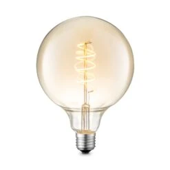Lucande LED-Lampe E27 G125 4W 2.700K Dimmbar Amber