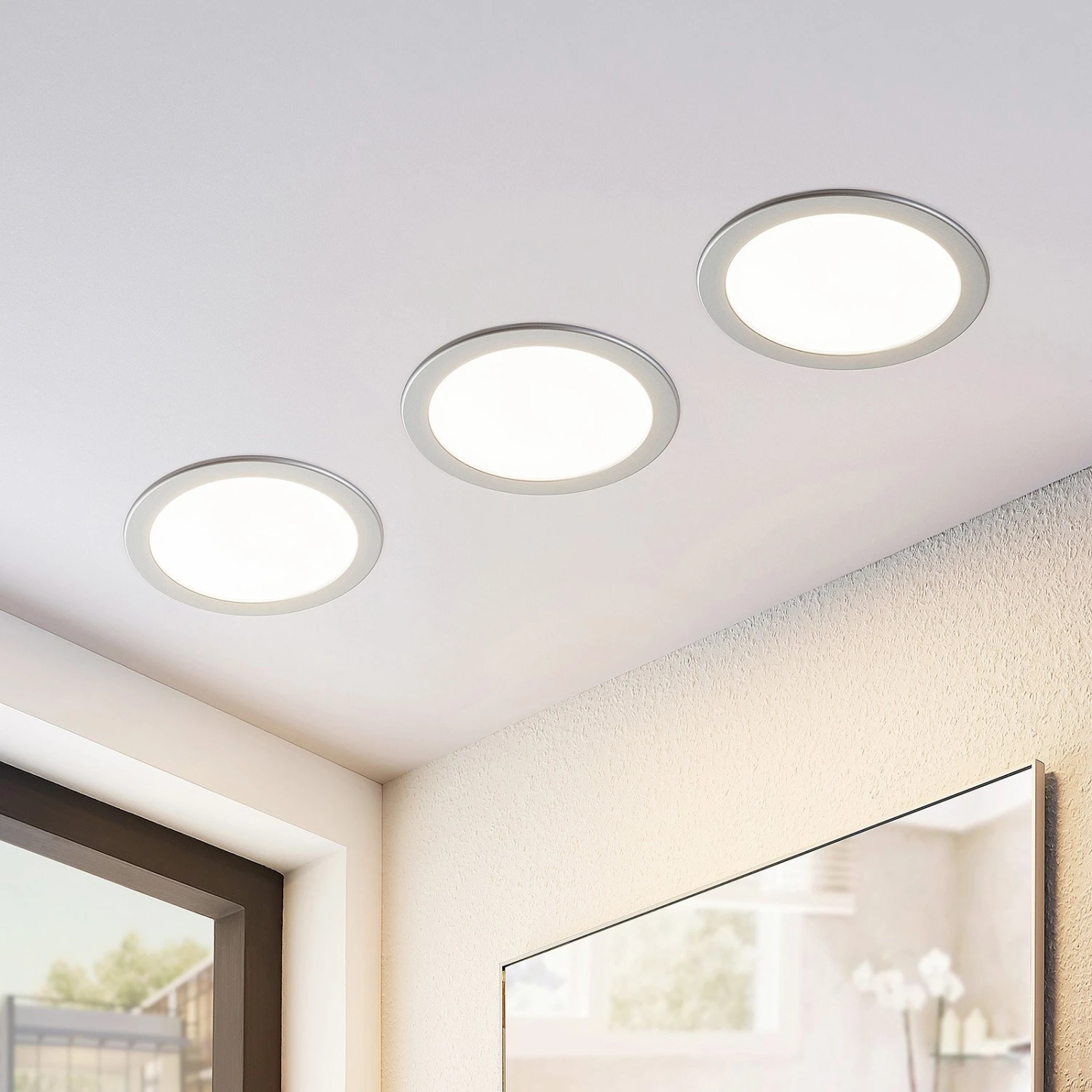 LED-Einbaustrahler Joki Silber 3000K Rund 24cm 1 LED-Einbaustrahler Joki Silber 3000K Rund 24cm